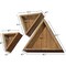Ekena Millwork Triangle, Closed Back, Vintage Farmhouse Shadow Box Shelves, Barnwood Decor Collection, PK3 DECR15SBTRCBBR - alternate 3
